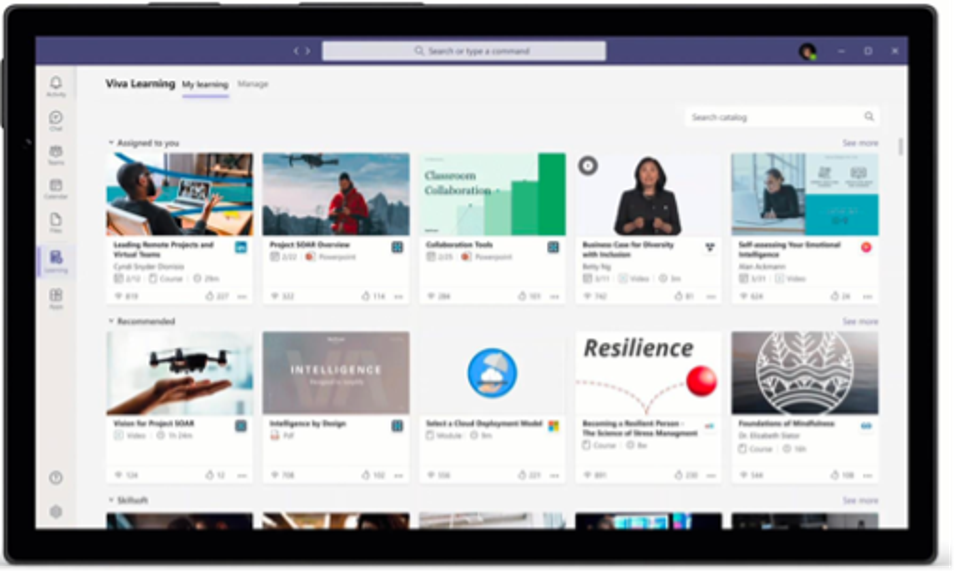 Microsoft Viva Learning screenshot